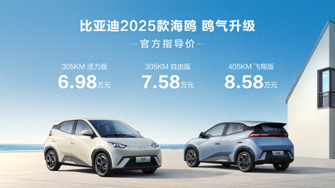 6.98萬(wàn)元起！比亞迪2025款海鷗正式上市