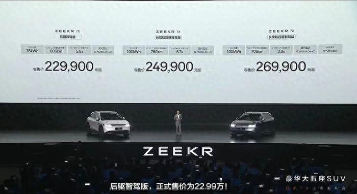 售價22.99萬元起！極氪ZEEKR 7X正式上市