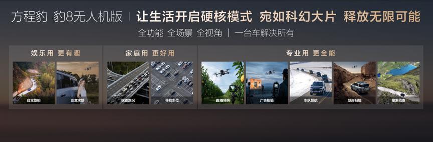 售價(jià)39.58萬元起！方程豹 豹8無人機(jī)版正式上市