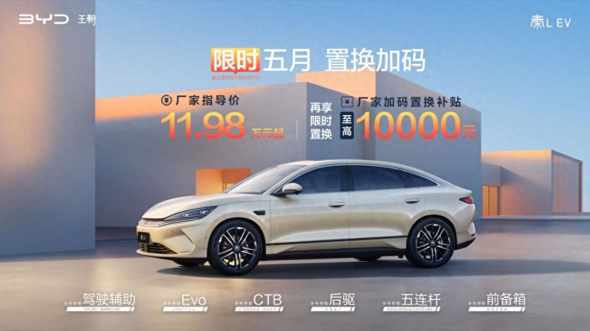 秦L EV放大招！萬元廠補(bǔ)+全系滿配，小鵬M03 被碾壓